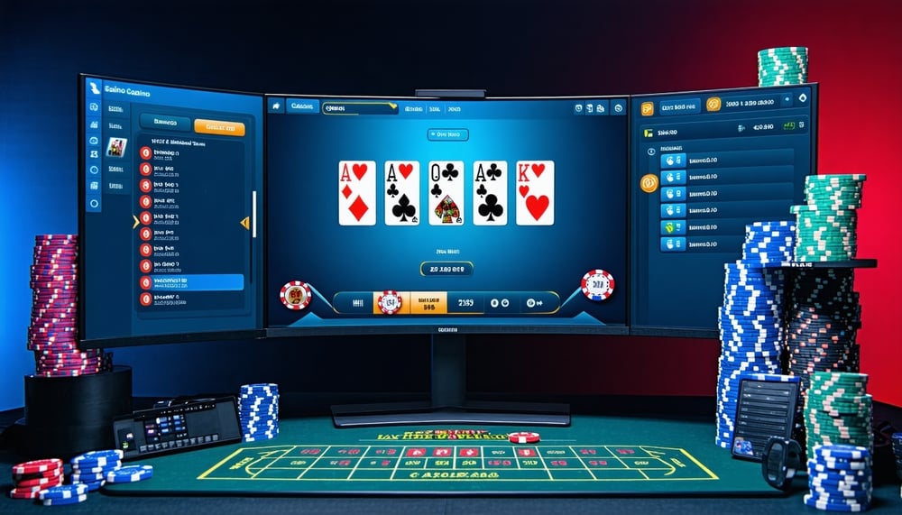 Online casino and gambling platform interface